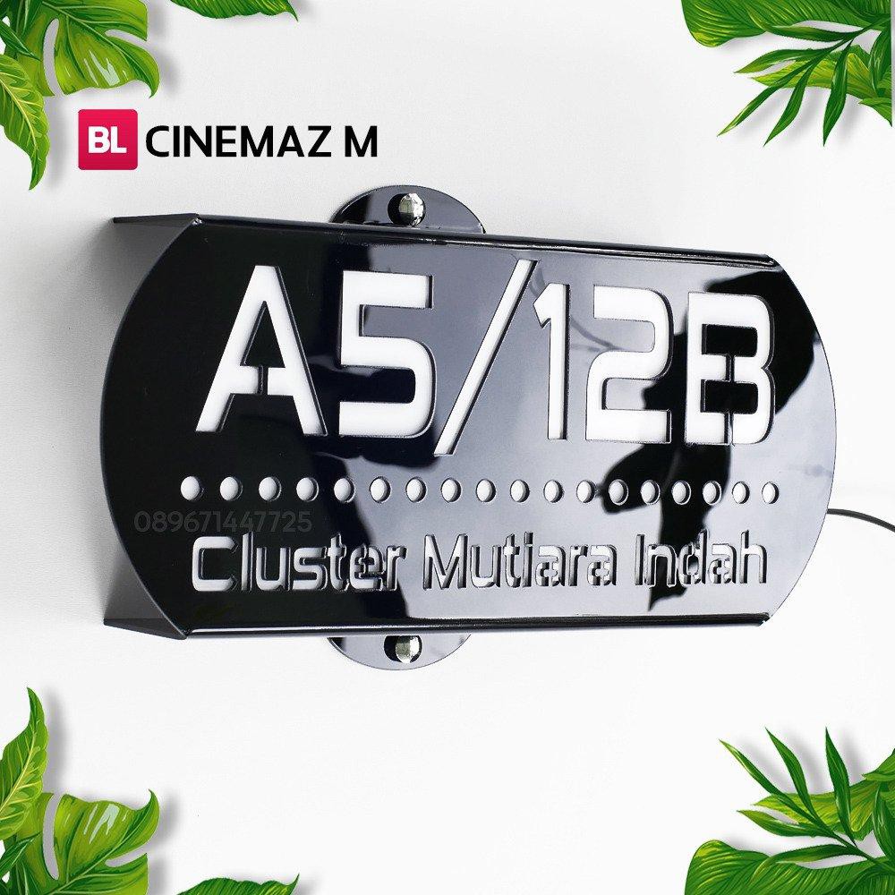 Papan Nomor Rumah Lampu LED Acrylic Hiasan Teras Rumah Akrilik coll