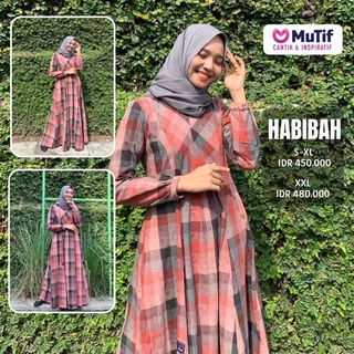 Gamis Syari Mutif Habibah Terbaru Casual Kekinian