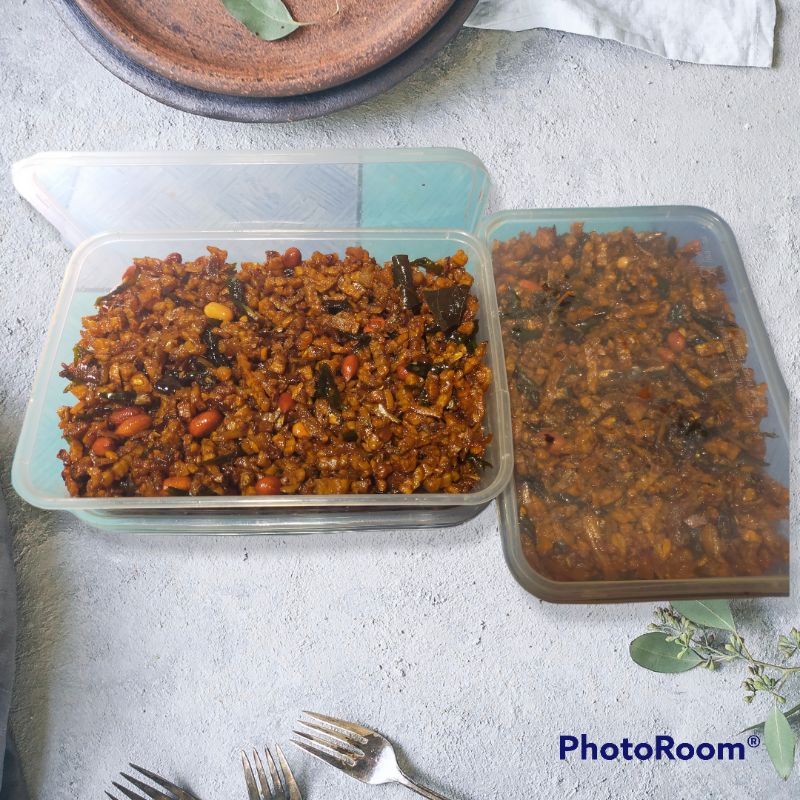 

kering tempe teri kacang lombok ijo kemasan box 500ml