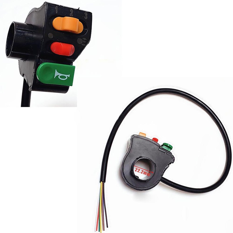 {LUCKID}Motorcycle 7/8 Handlebar Horn Turn Signal Head Light Beam Kill Switch