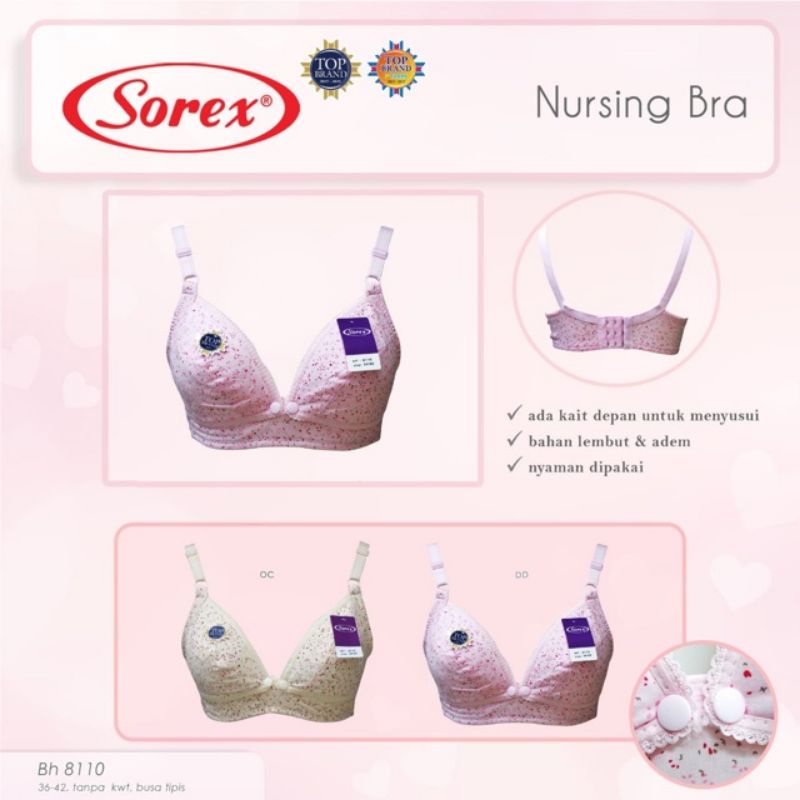 SOREX BH Menyusui / Nursing Bra 8110 Tanpa Kawat