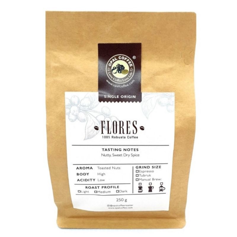 

Robusta Flores Roasted Beans 250gr