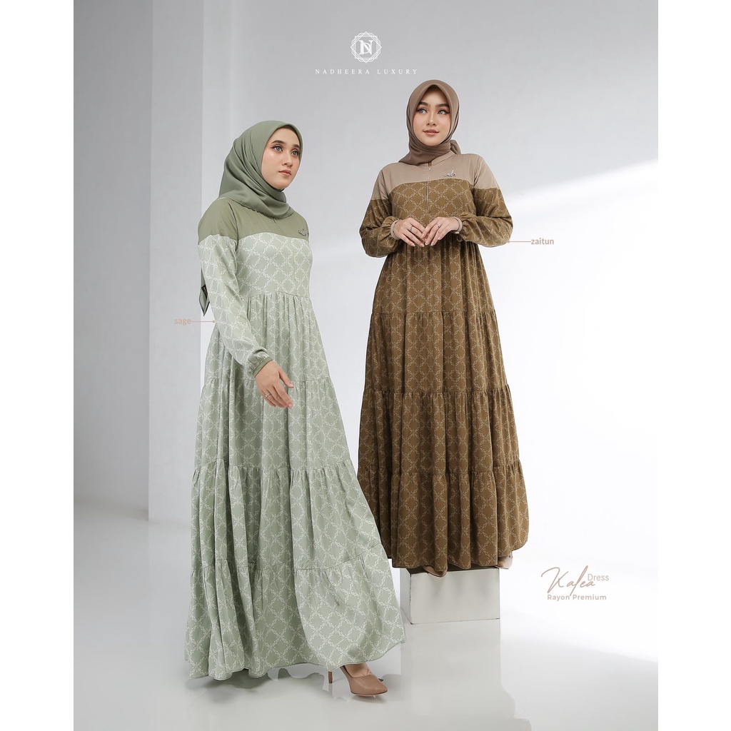 VIRAL | COD | GAMIS MOTIF | DRESS RAYON | GAMIS LEBARAN | KALEA DRESS NADHEERA LUXURY