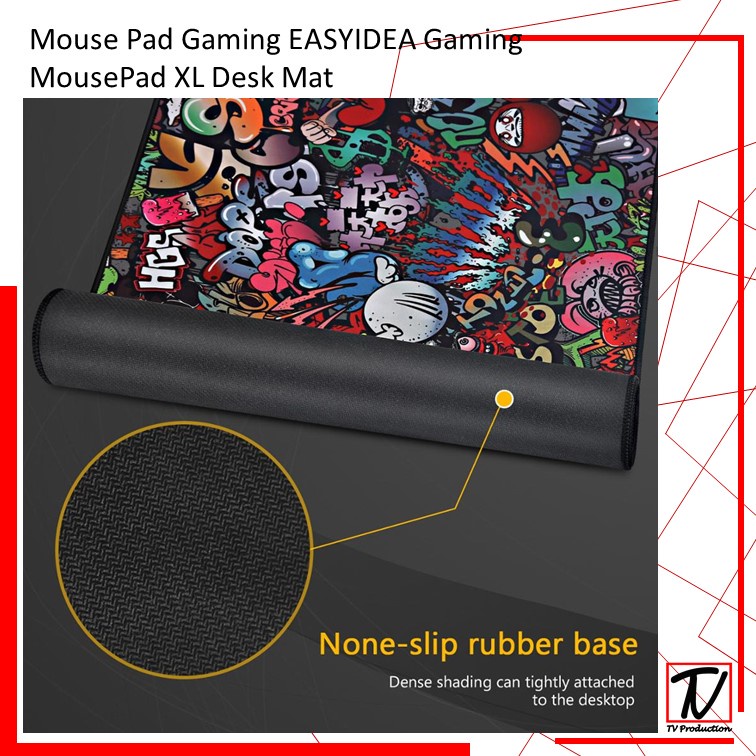 Mouse  Pad Gaming EASYIDEA Gaming MousePad  XL Desk Mat Ukuran 30X25  Motif Keren-mistytools