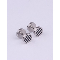 LRC Anting Tusuk Fashion Stainless Steel Pierced Dumbbell Earrings (1pcs) V49039