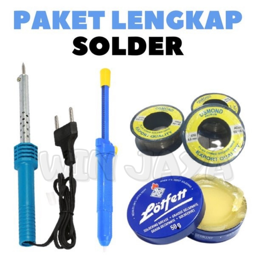 SOLDER PAKET LENGKAP SEDOTAN TIMAH PERALATAN SOLDER IRON PAKET LENGKAP