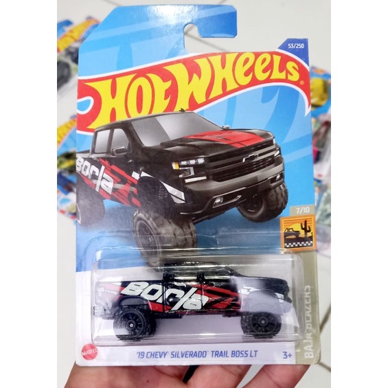 Hotwheels short card 19 CHEVY SILVERADO TRAIL BOSS LT HW HOT TRUCKS