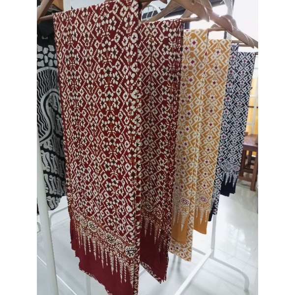 SAMPUR ATAU SELENDANG TARI BATIK CAP MOTIF CINDE SEKAR JOGJA