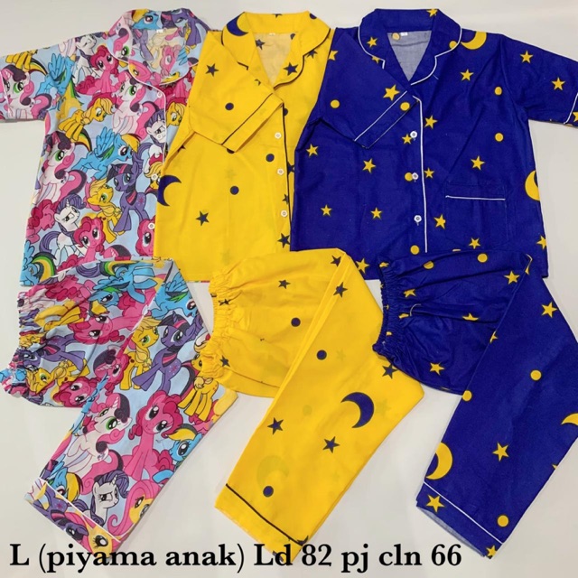 L (5-7th) bajutidur piyama anak cwek cwok