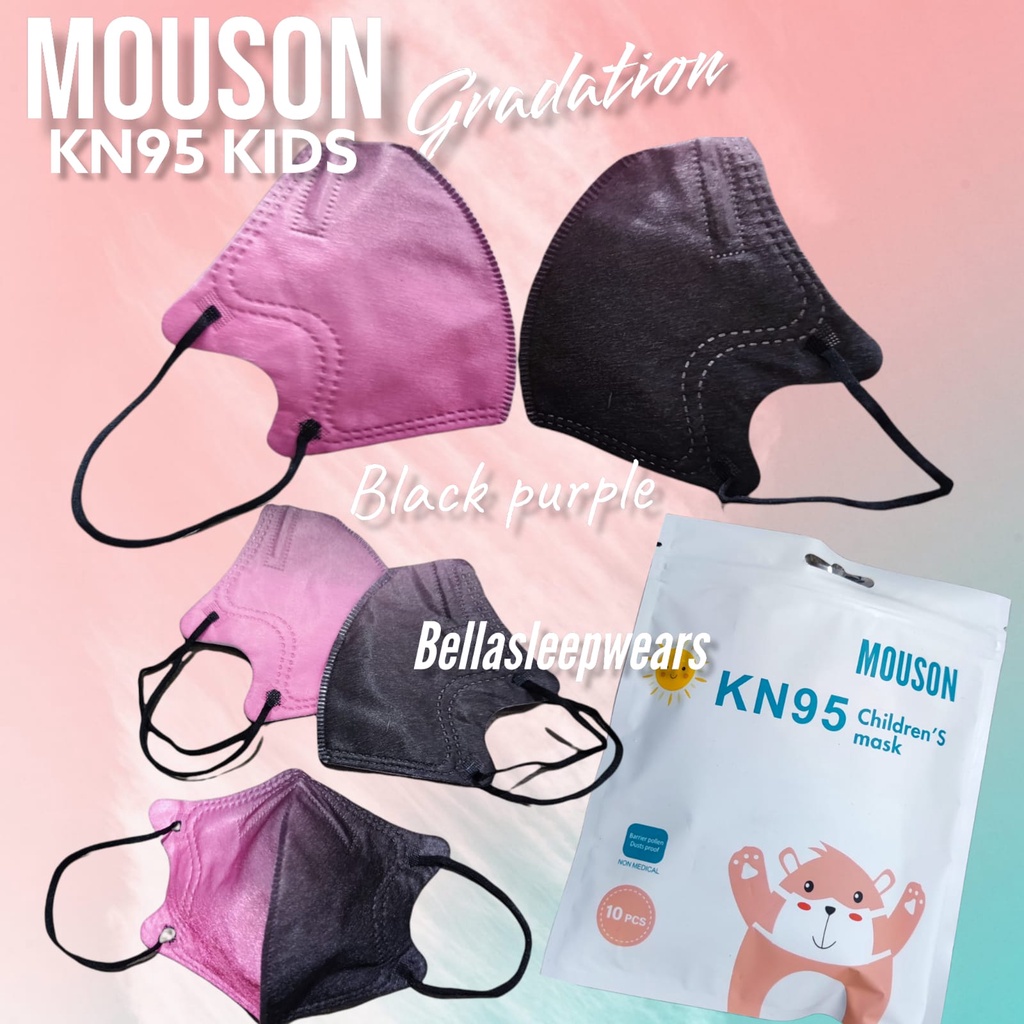 KIDS KN95 MOUSON GRADATION - MASKER KN95 KF94 ANAK MOUSON GRADASI 4PLY ORIGINAL