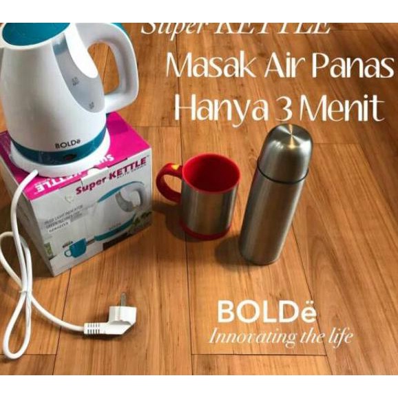 ✫ BOLDe TEKO LISTRIK SUPER KETTLE BOLDE Pemanas Air Elektrik Thermos Listrik ⅎ