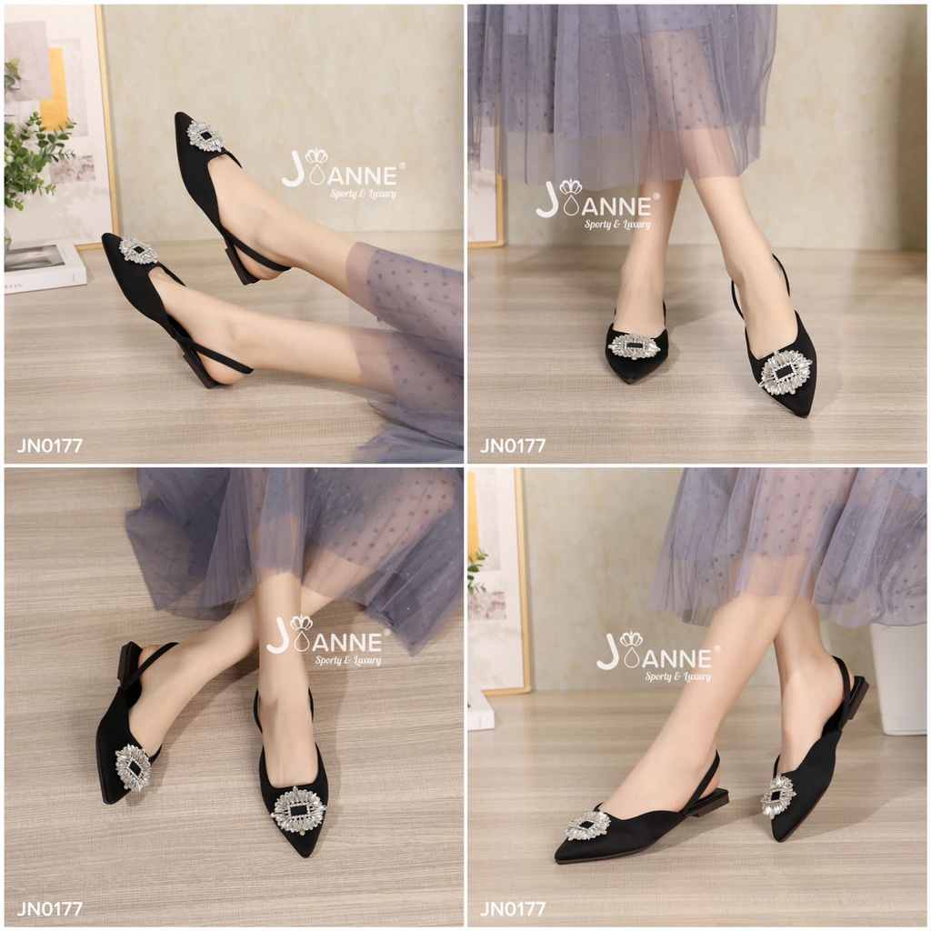 JOANNE Sparkly Slingback Flats Shoes #JN0177 ORIGINAL