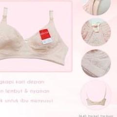 ➸ BRA SOREX MENYUSUI NURSING BRA MATERNITY BRA BH 8097 BRA MOTIF SALUR - 38, Merah Muda ➳