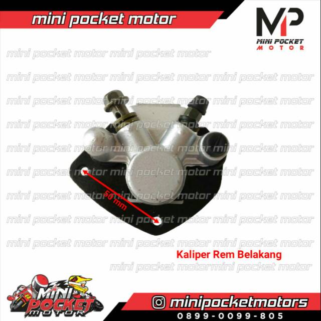 Kaliper Rem Belakang Motor Mini Trail NRG SE Gazgas GX 50 Universal Hidrolik