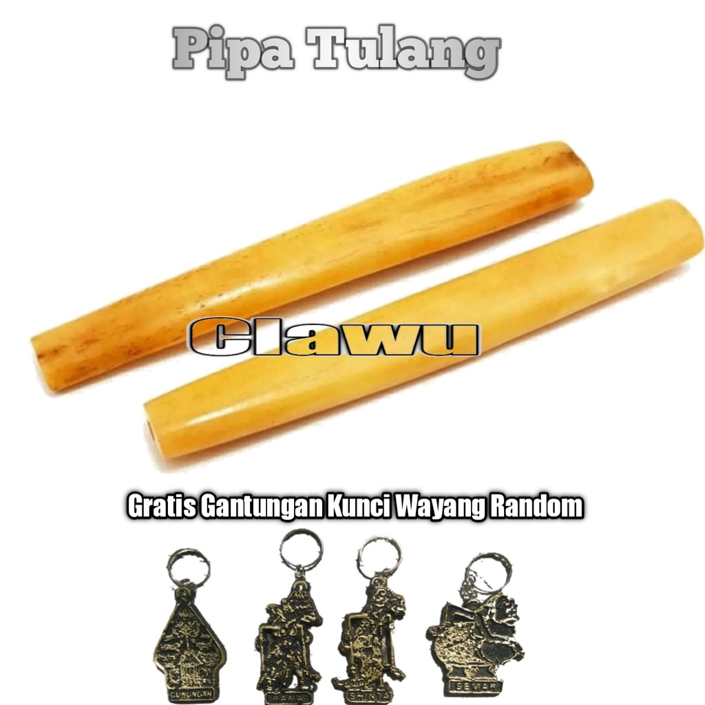 ONCE PIPA ROKO TULANG SAPI MIRIP GADING BONUS GANTUNGAN KUNCI WAYANG RANDOM