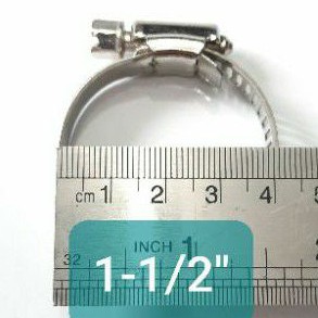 Hose Clamp Stainless Selang Klem 1-1/2&quot; inch 21-38MM (D4154)