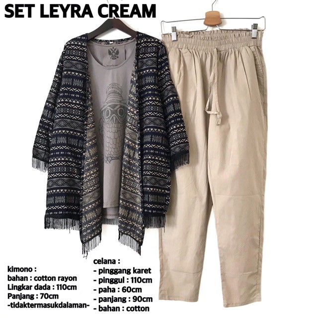 Thamcitstylie   SET LEYRA CREAM VINCSHOP VINC_id