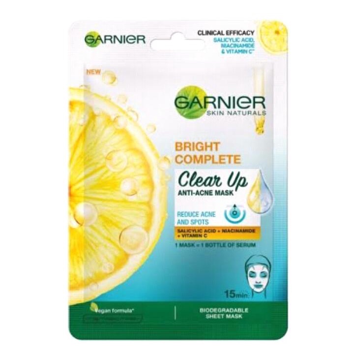 Garnier Bright Complete Clear Up Anti Acne Sheet Mask