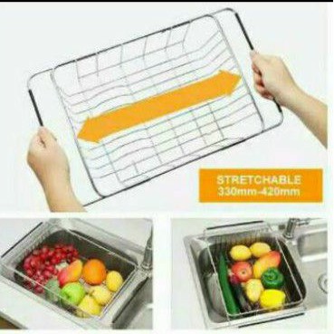 Keranjang tirisan piring buah dan sayur/ Wire Basket Stainless stell/ Tirisan Buah dan sayur
