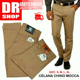  CELANA  Pria  SLIMFIT Panjang chino  KERJA  HARIAN HITAM MOCCA 