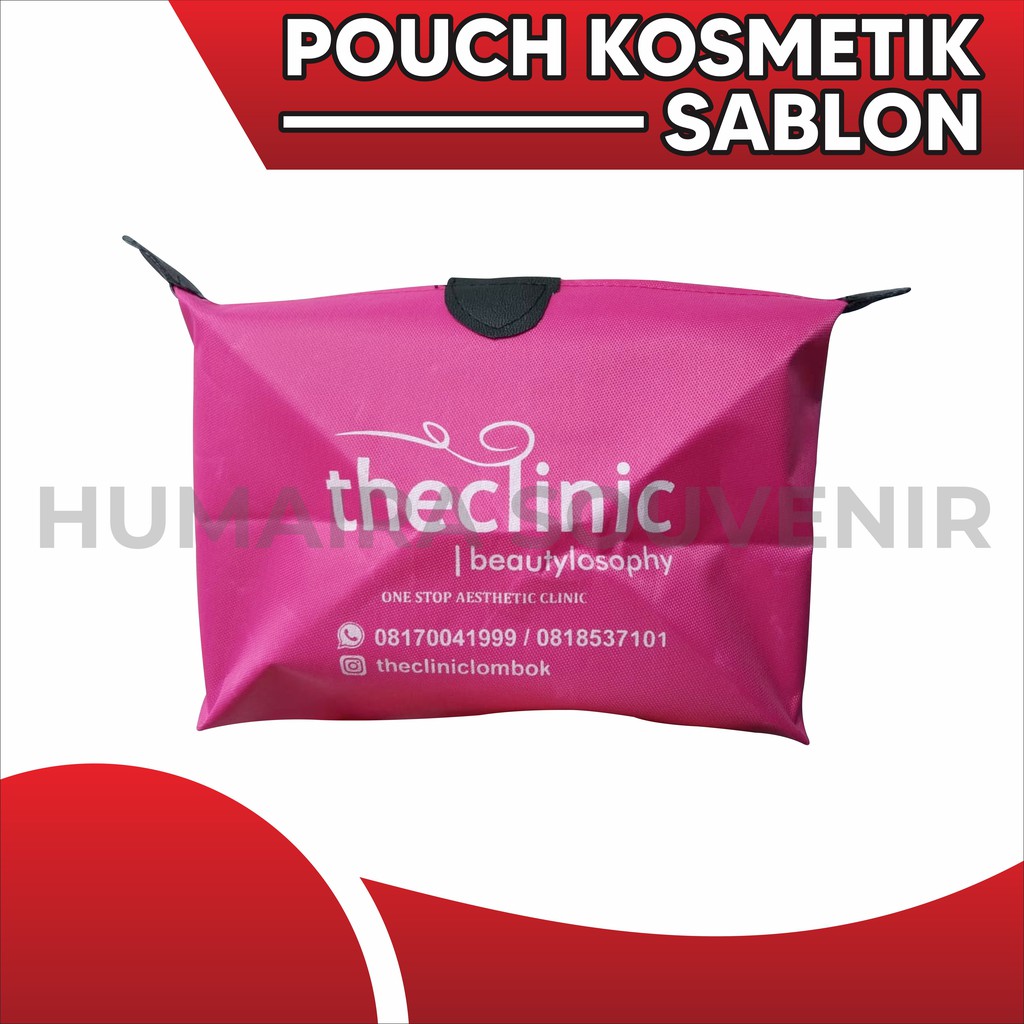 DOMPET KOSMETIK SABLON CUSTOM / pouch sablon
