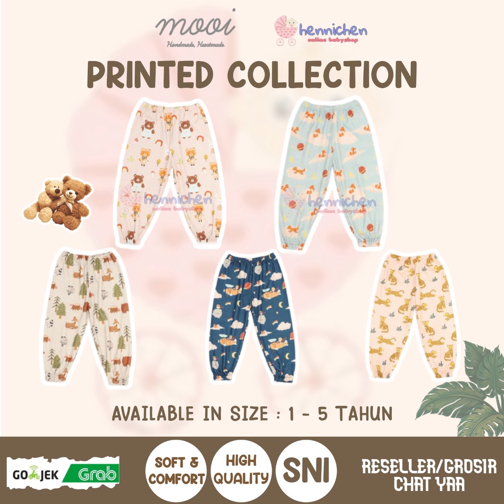 PROMO 7.7 PROMO BAJU LEBARAN MURAH MOOI PRINTED JOGGER PANTS CELANA JOGGER ANAK CELANA PANJANG ANAK UNISEX 1-5 TAHUN