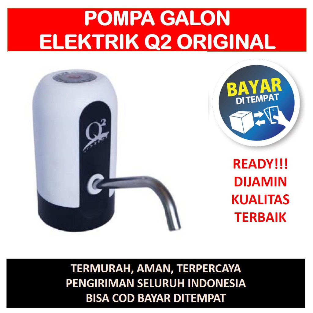 Pompa Air Galon Elektrik Q2 Ori Original Charge USB LED Q2 668 / Q2 678 / Q2 688 / Q2 618 GSF G 685