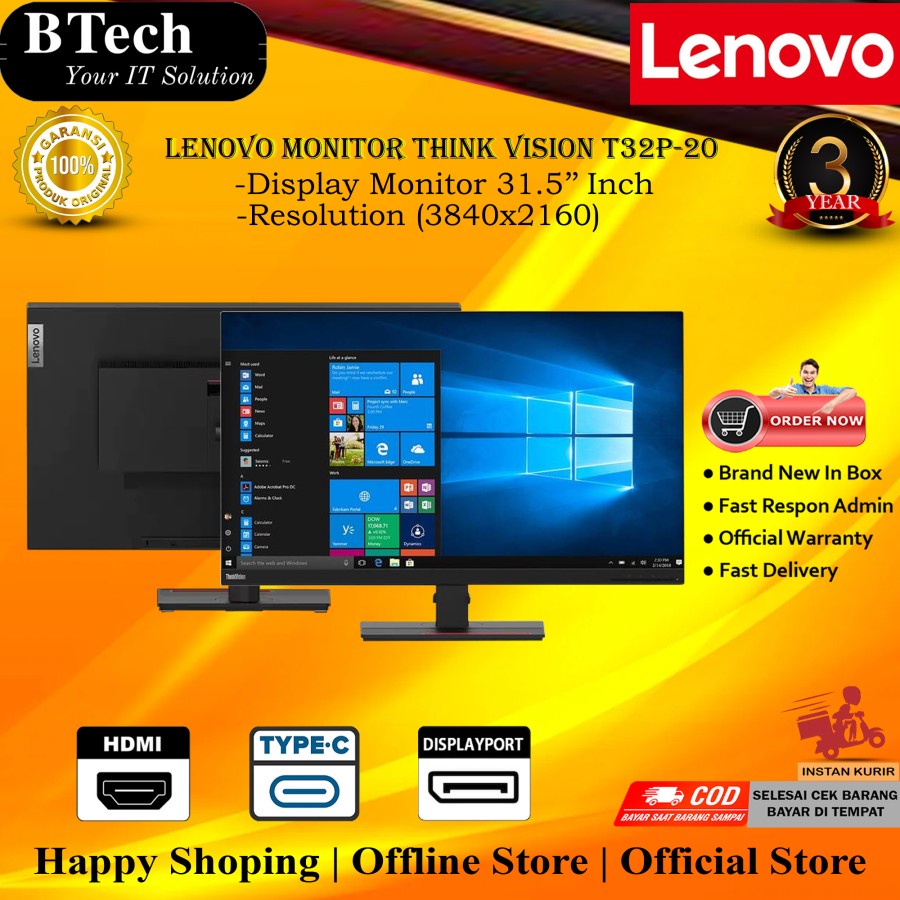 LENOVO Monitor Think Vision T32p-20 31.5'' Inch
