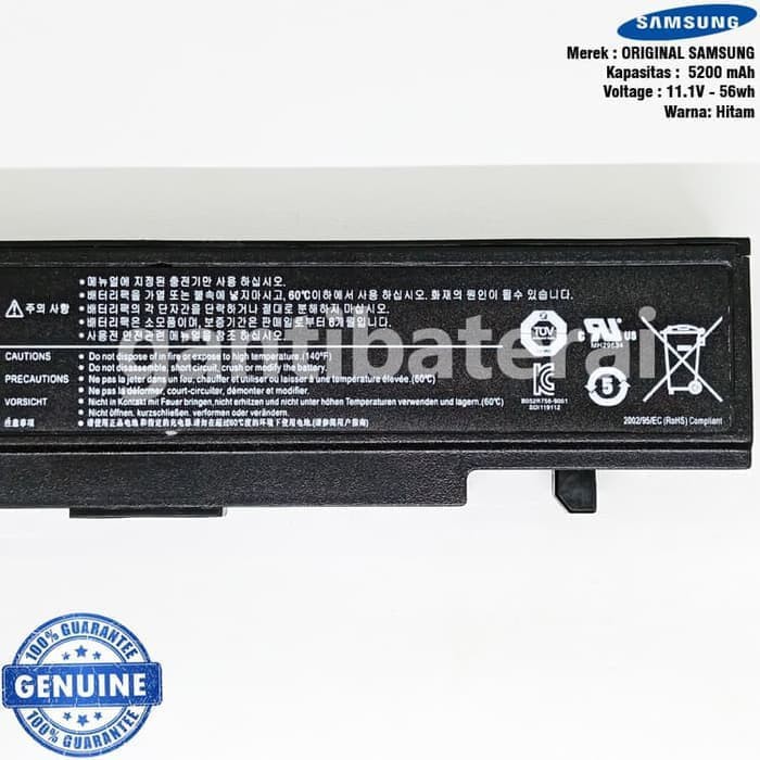 Original Baterai Samsung NP300 NP355V4X NP355E4X NP355U4X AA-PB9NC6B