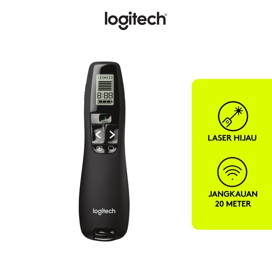 Logitech R800 Remote Professional Presenter Wireless Laser Hijau