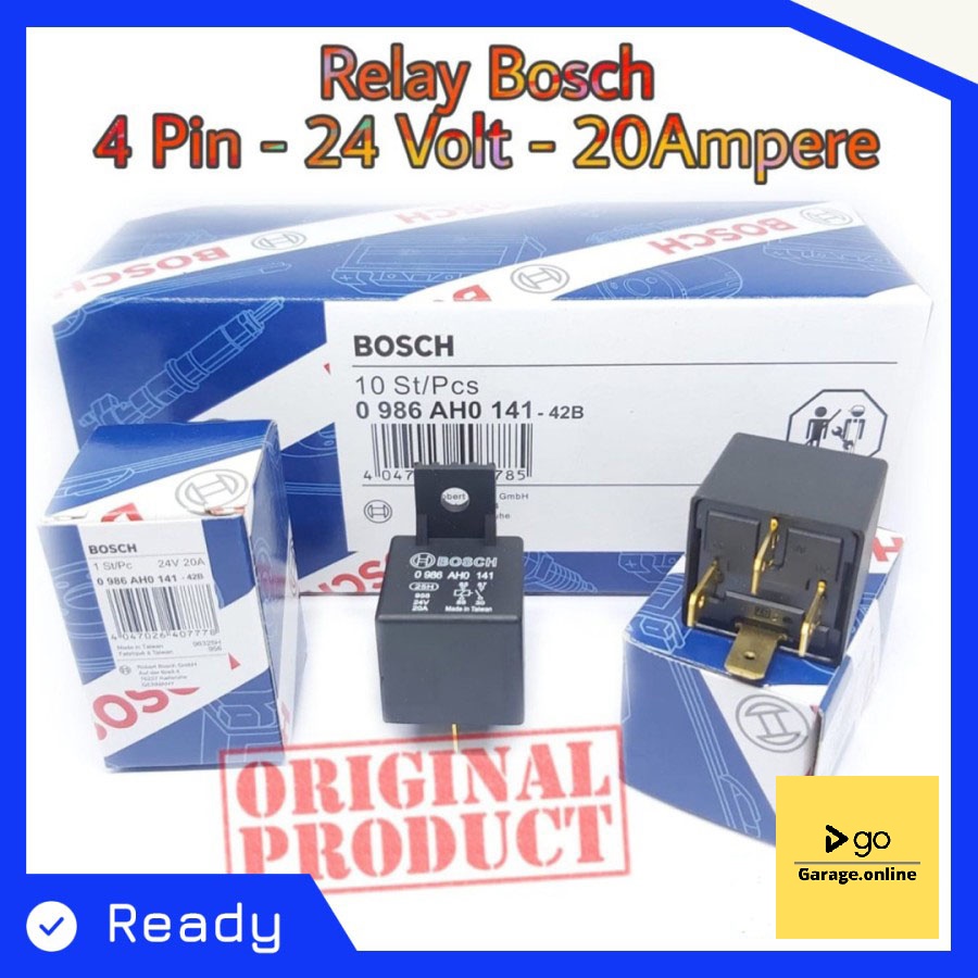 RELAY BOSCH KAKI 4 24V 20A 4 KAKI BOSCH ORIGINAL UNTUK TRUCK BUS