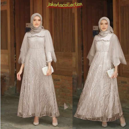 Baju Gamis Muslim Terbaru 2022 Model Baju Pesta Wanita kekinian Bahan Kekinian Busana gaun remaja