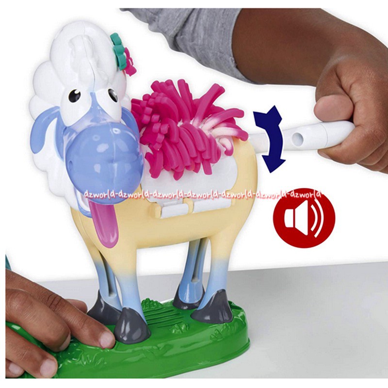 Play-Doh Animal Crew Sherrie Shearin Sheep Toy Mainan Lilin Playdoh Domba dengan Suara