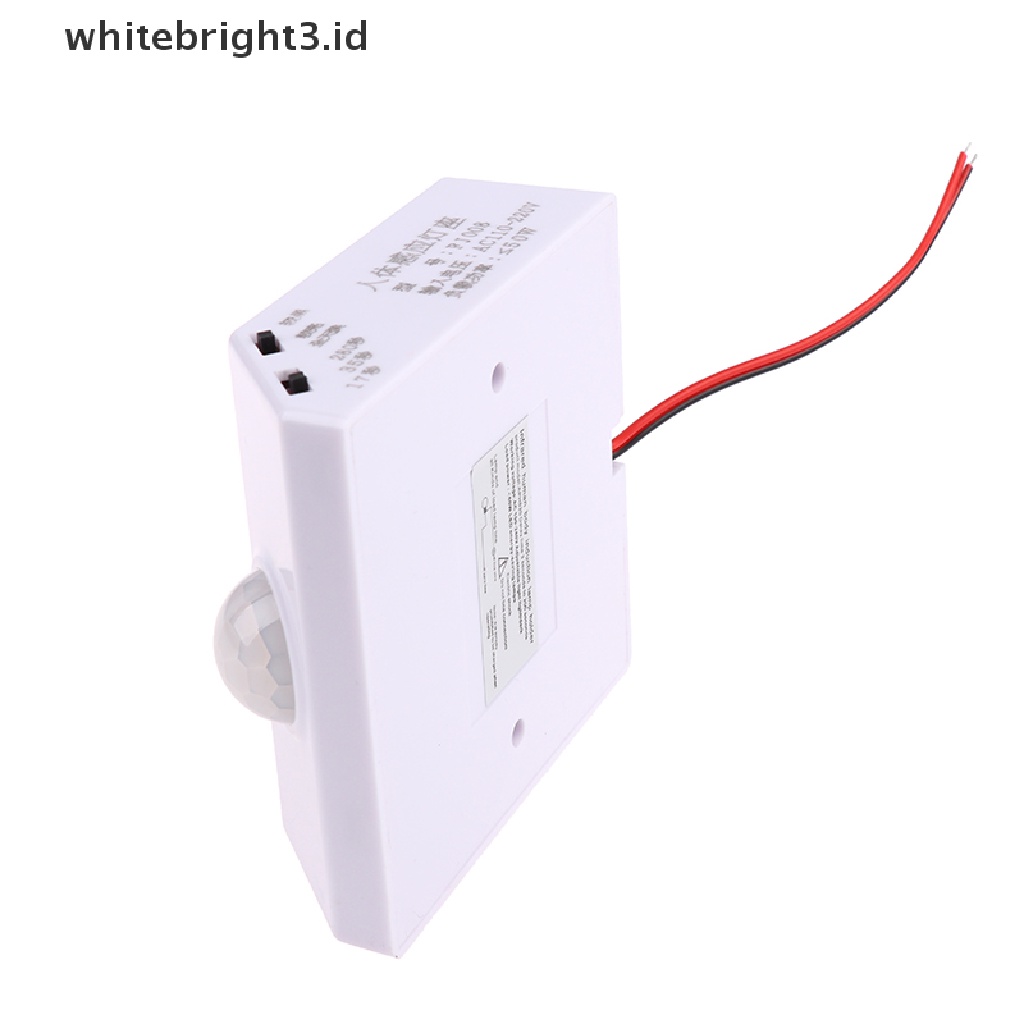 (whitebright3.id) Fitting Lampu Bohlam AC 90V-250V Dengan sensor Gerak PIR