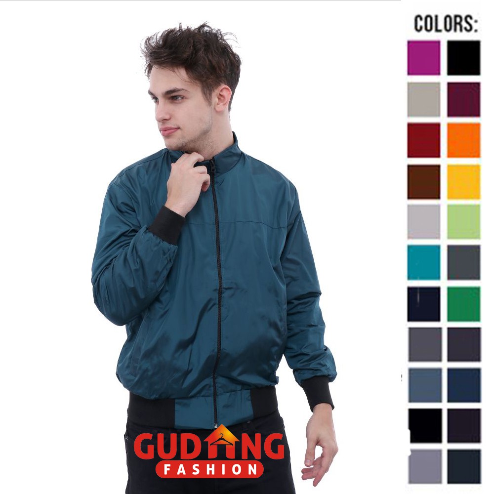 Jaket Parasut Anti Air Model Kerah Banyak Pilihan Warna - JAK (COMB)