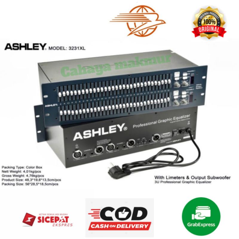 EQUALIZER ASHLEY 3231XL 3231 XL ORIGINAL WITH LIMITERS & SUBWOOFER OUTPUT