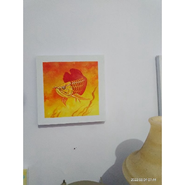 Lukisan arwana Lukisan dinding. hiasan dinding. pajangan dinding
