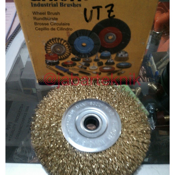 SIKAT KAWAT GERINDA KUNINGAN WIRE BRUSH MATA GERINDA UNION WWP 40
