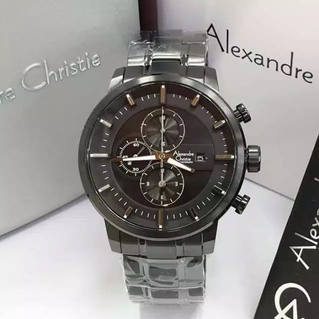Jam tangan pria Alexandre Christie AC 6323 AC6323 black Original