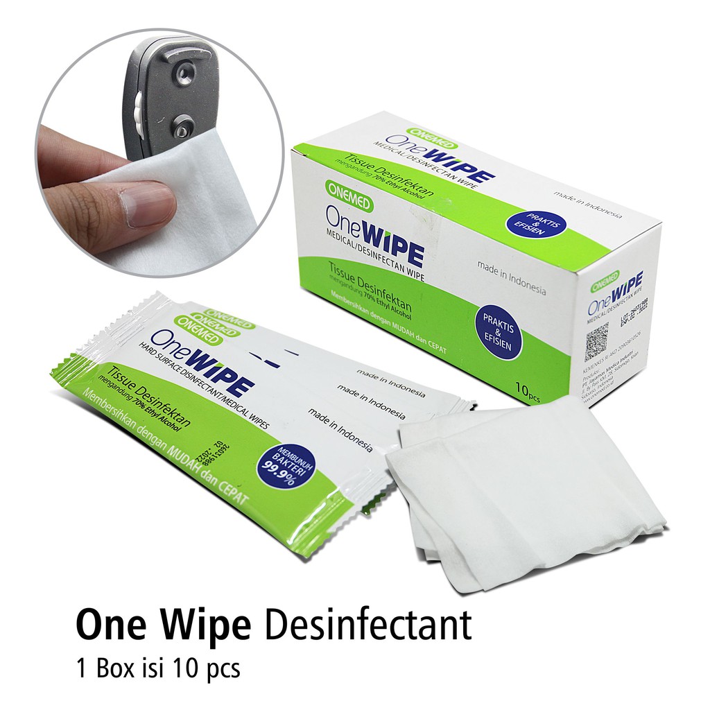 One Wipe Box isi 10 pcs Tissue Desinfektan OneMed