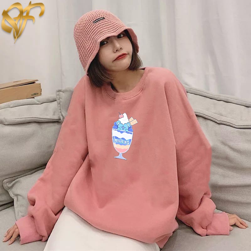 Sweater Koya Rilexs Aesthetic BTS BT21 Pria &amp; Wanita | Sweater Korea Style Fleece Cotton | Dhea Fashion