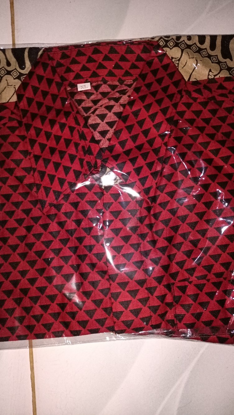 Batik Couple Keluarga Sania Ruffle Ori Ndoro Jowi Dnt Motif Bara Api Merah