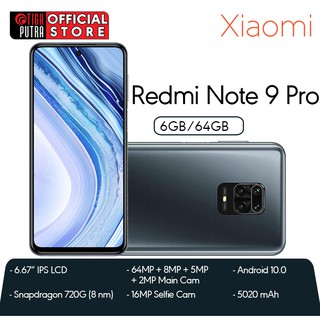 XIAOMI REDM   I NOTE 9 PRO RAM 6GB INTERNAL 64GB GARANSI