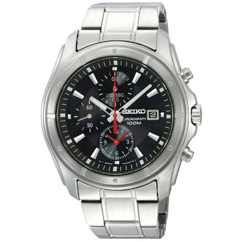 Seiko Quartz SNDB67P1 Chronograph Black Dial | Jam Pria SNDB67