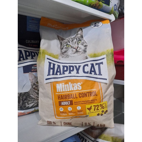 Happy Cat Minkas Hairball Control 4kg - Makanan Kucing Happy Cat