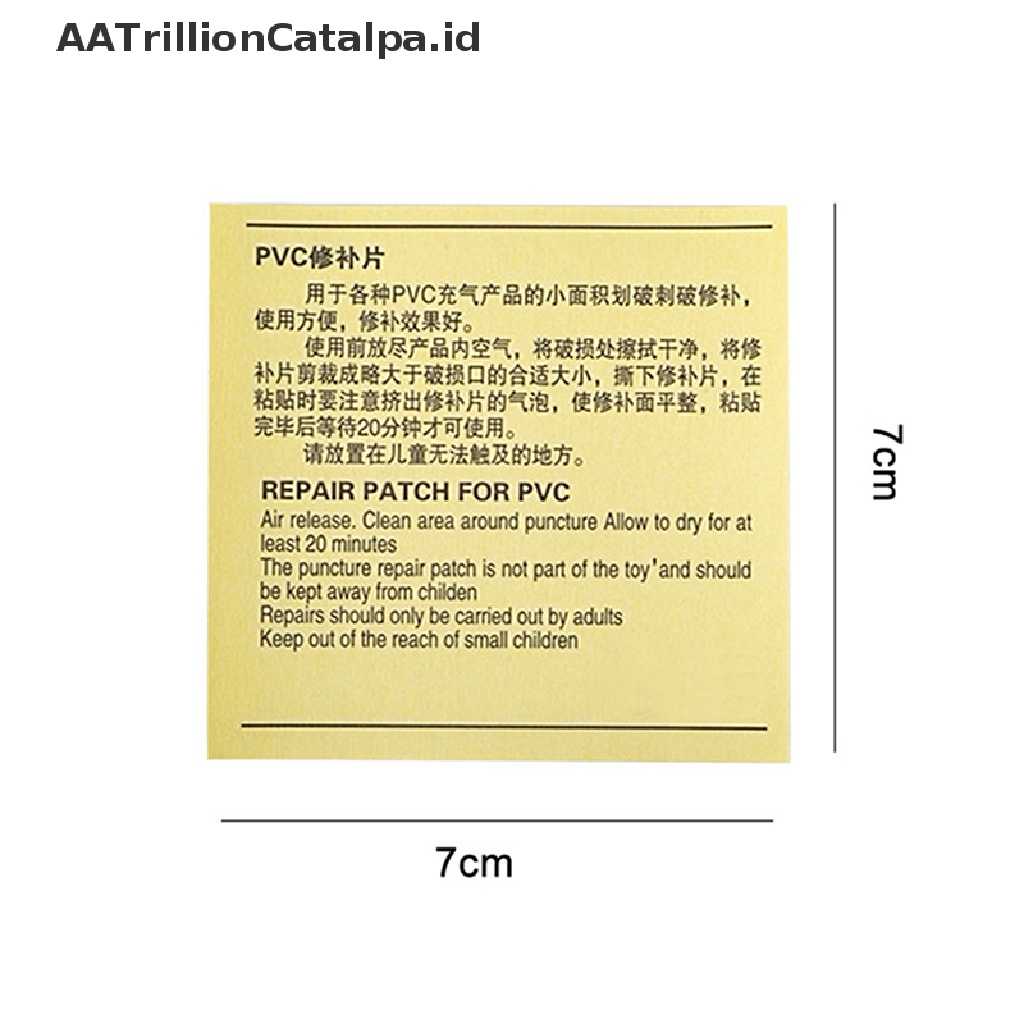 Aatrillioncatalpa 5Pcs Stiker Patch PVC Transparan Anti Air Untuk Outdoor