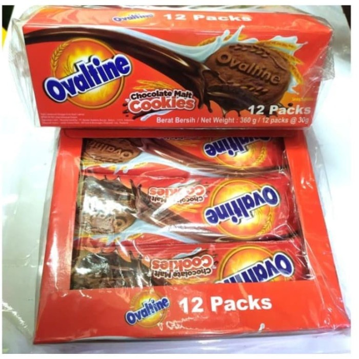 

Wafer-Biskuit- Biskuit Ovaltine Cookies Coklat (Box Isi 12) -Biskuit-Wafer.