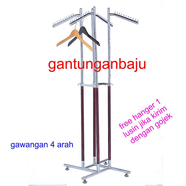 Gawangan 4 arah   gantungan baju 4 arah