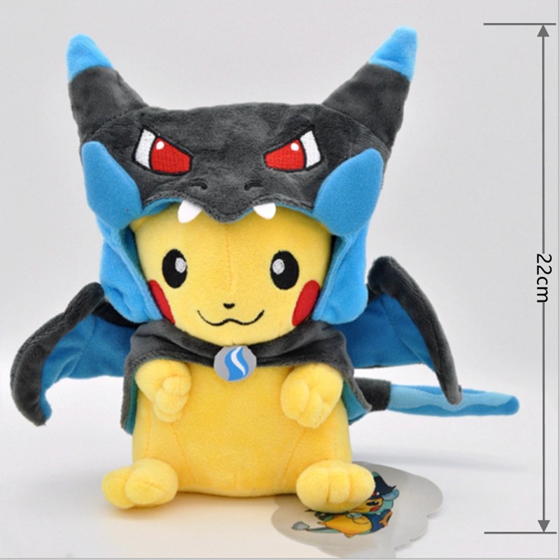 Mainan Boneka Plush Anime Pokemon Pikachu Charizard Hat Charizard Ukuran 22cm Untuk Hadiah Ulang Tahun Anak