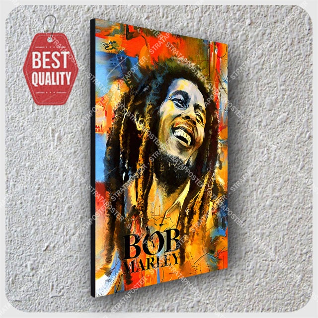 Poster Bob Marley Dekorasi Hiasan dinding musik Wall decor 203099STA